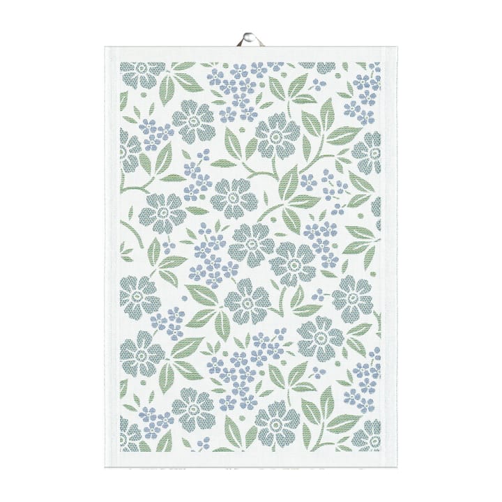 Förgätmigej kitchen towel 35x50 cm, Light blue Ekelund Linneväveri