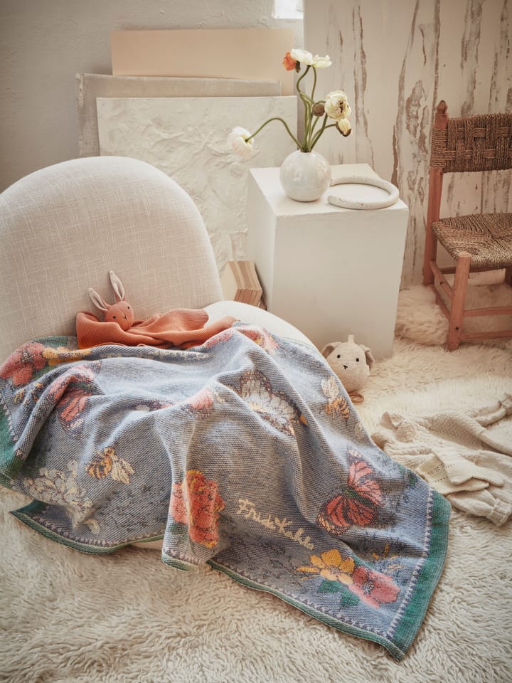 Frida Kahlo baby blanket 72x105 cm, Vida Ekelund Linneväveri