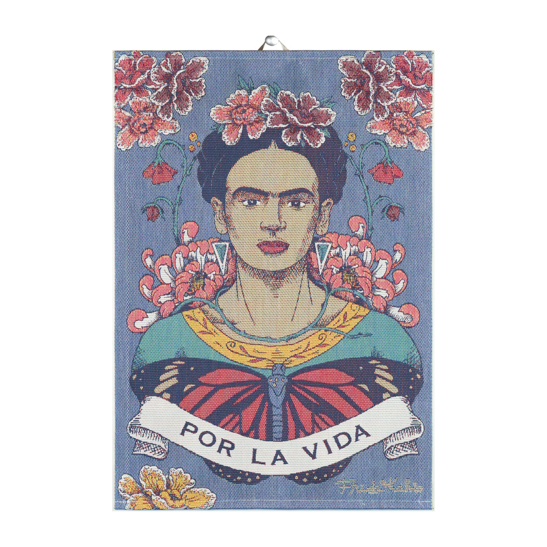 Frida Kahlo kitchen towel 35x50 cm, Vida Ekelund Linneväveri
