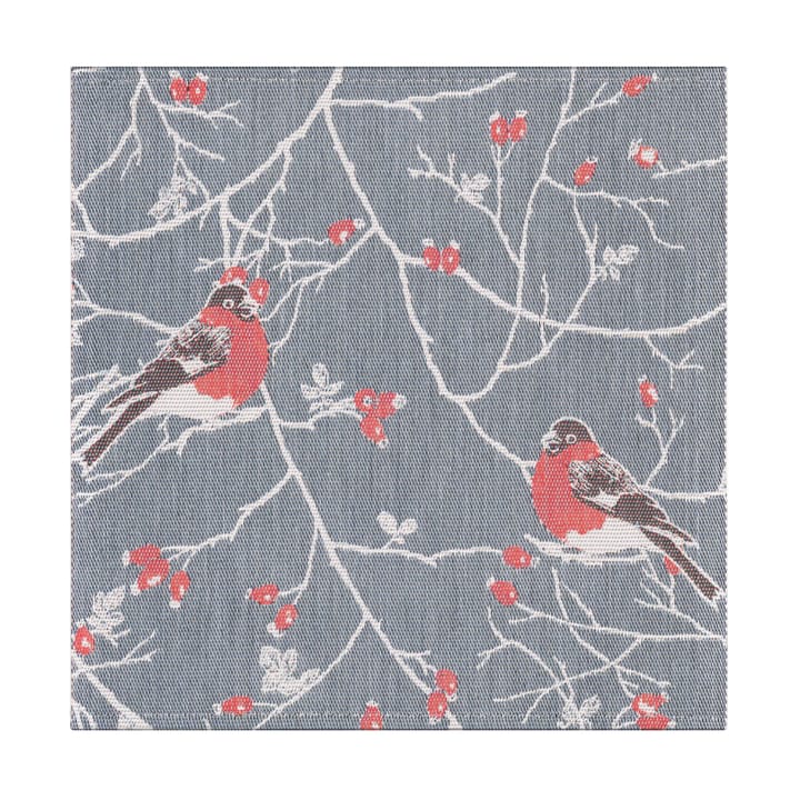 Frostkvist napkin 35x35 cm - Grey-Red - Ekelund Linneväveri