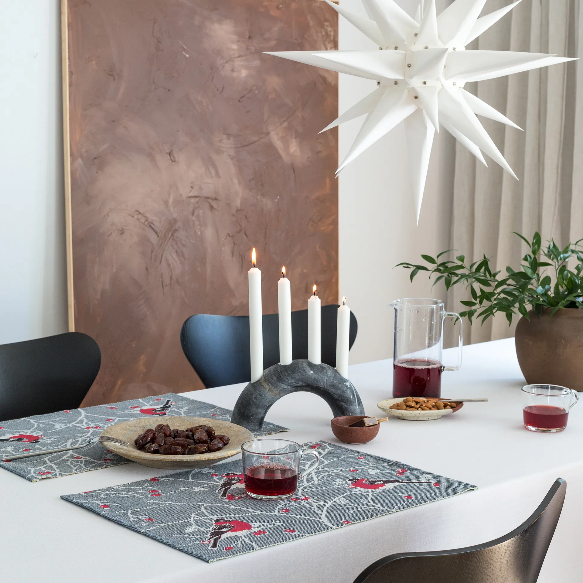 Frostkvist placemat 35x48 cm, grey Ekelund Linneväveri
