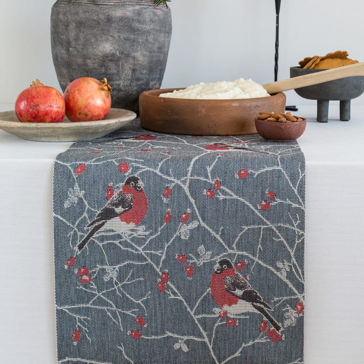 Frostkvist table runner 35x140 cm, grey Ekelund Linneväveri