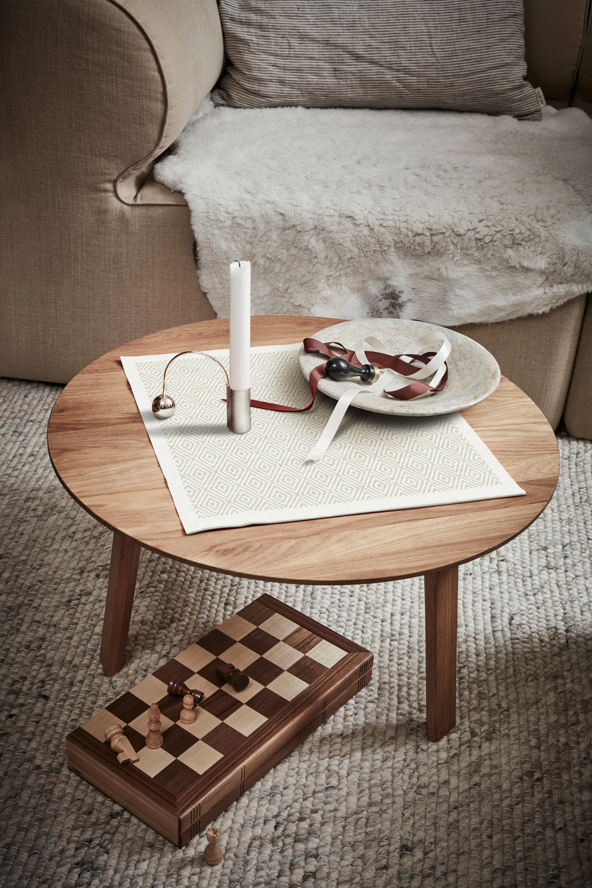 Gåsöga napkin unbleached, 35x35 cm Ekelund Linneväveri