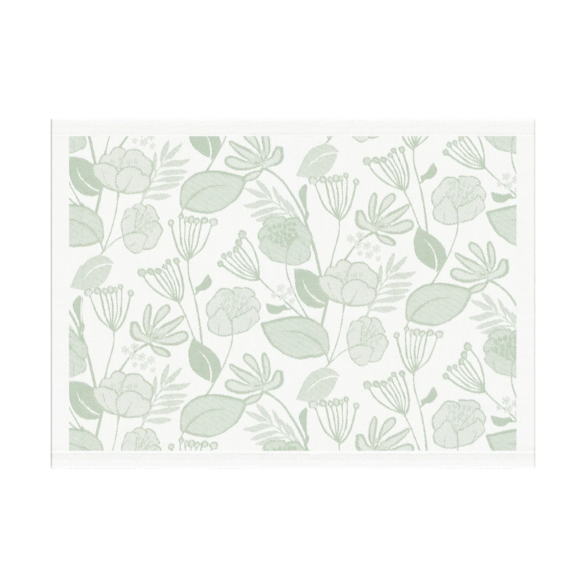 Grönska placemat 35x48 cm, Green-white Ekelund Linneväveri