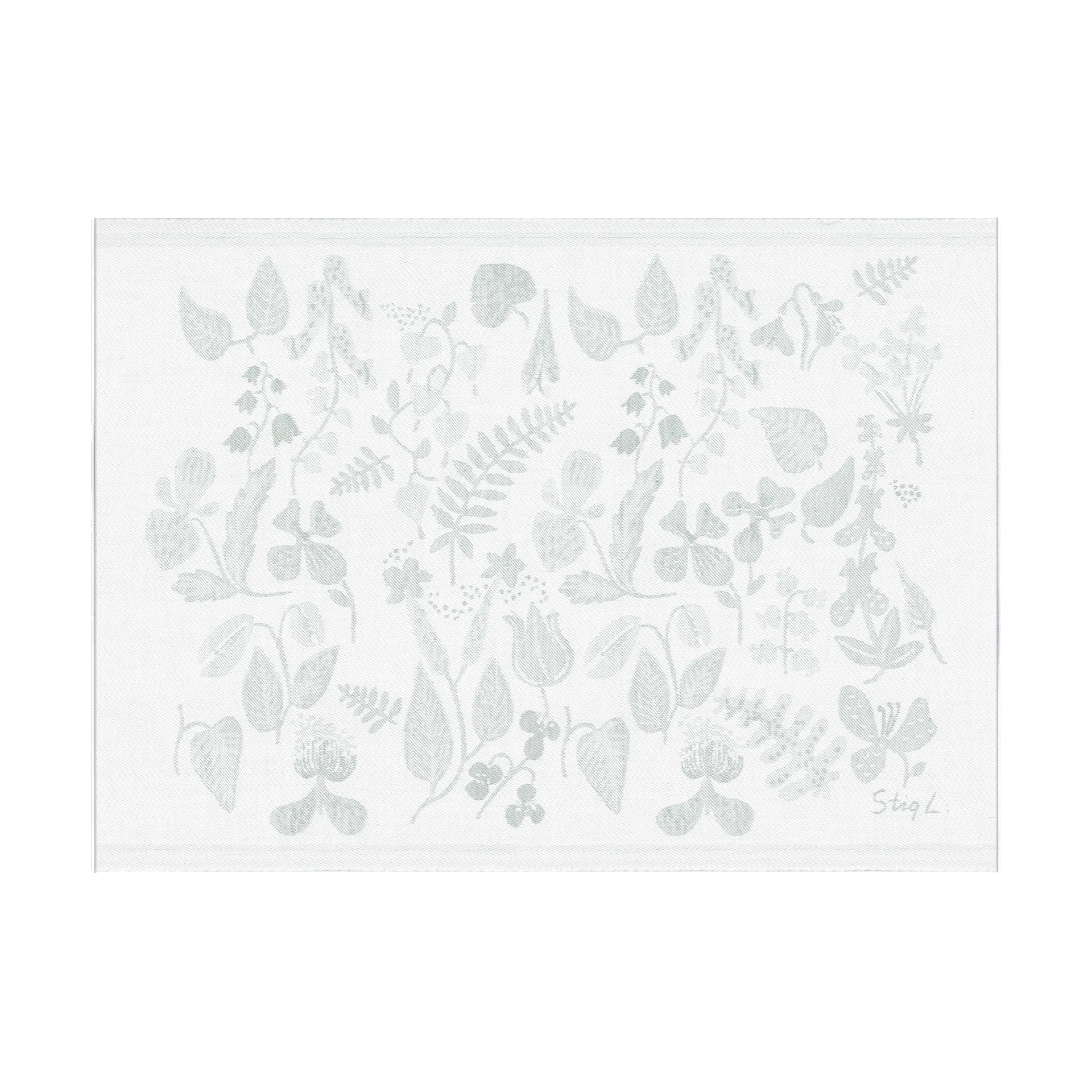 Herbarium cushion cover 35x48 cm, Grey Ekelund Linneväveri