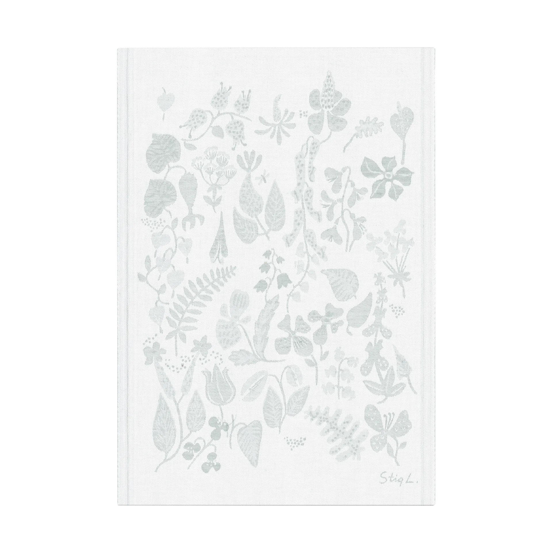 Herbarium kitchen towel 35x50 cm, Grey Ekelund Linneväveri