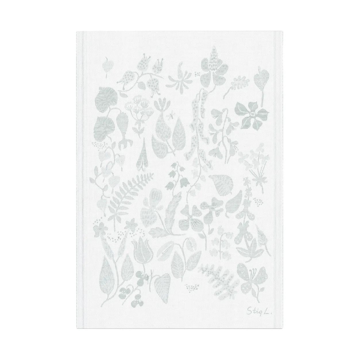 Ekelund Linneväveri Herbarium kitchen towel 35x50 cm Grey