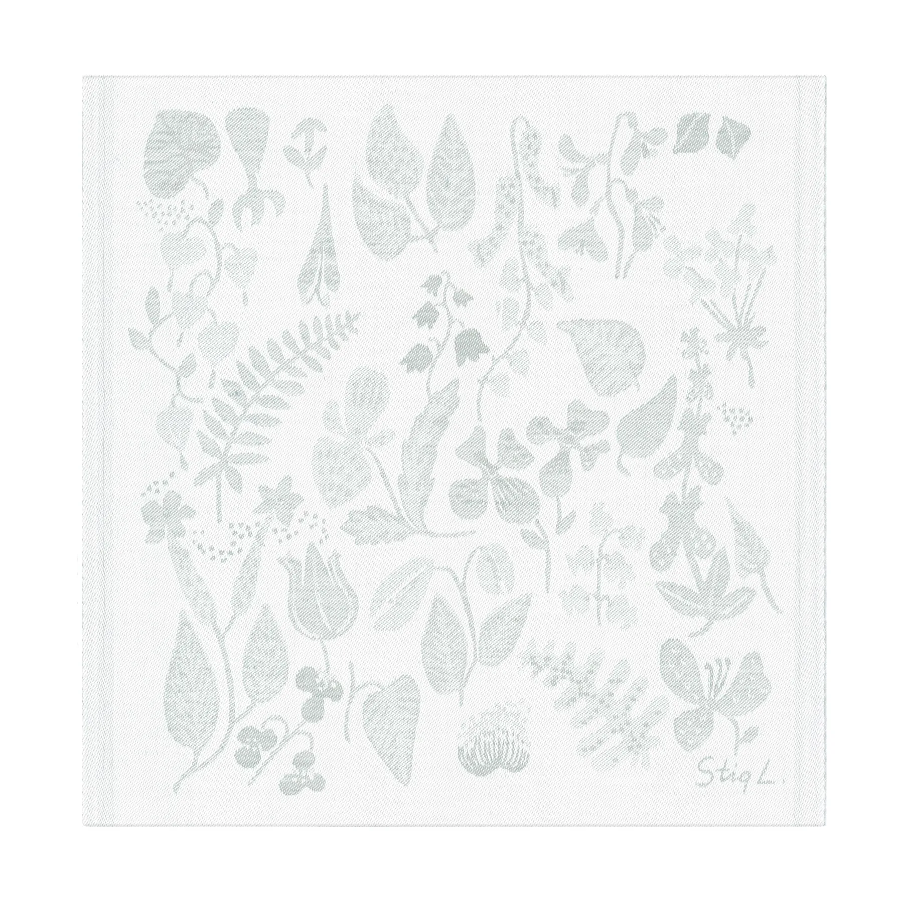 Herbarium napkin 35x35 cm, Grey Ekelund Linneväveri