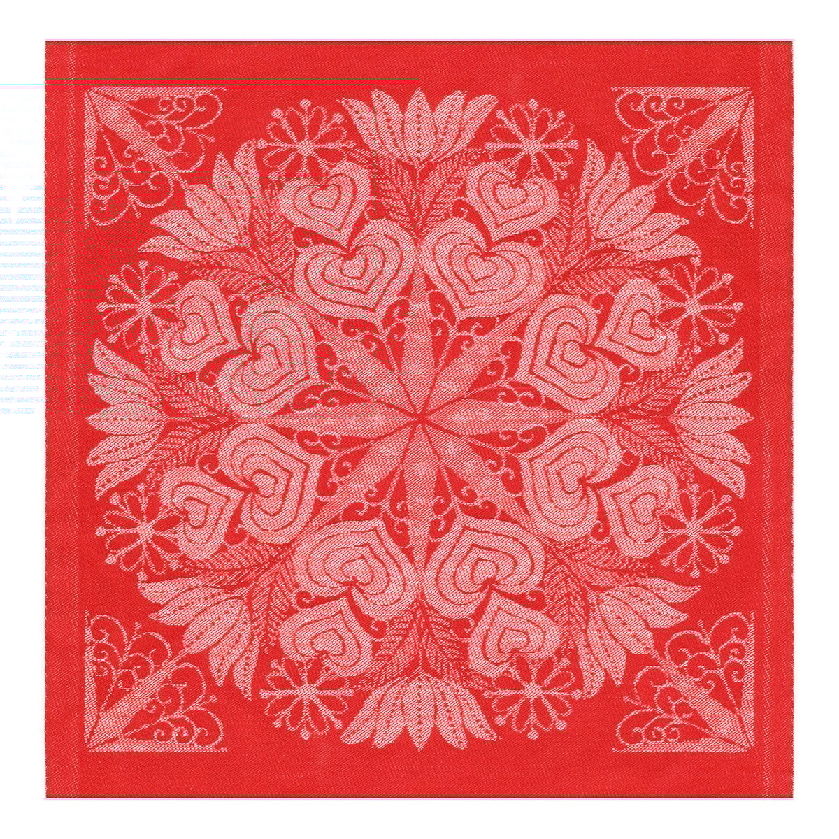 Ekelund Linneväveri Hjärtbo napkin 35x35 cm red | Scandinavian Design | Linen & cotton napkins | Red