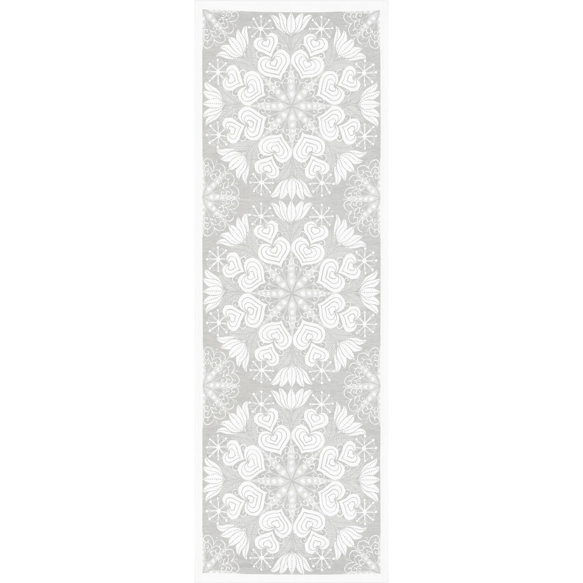 Hjärtbo table runner 50x150 cm, grey Ekelund Linneväveri