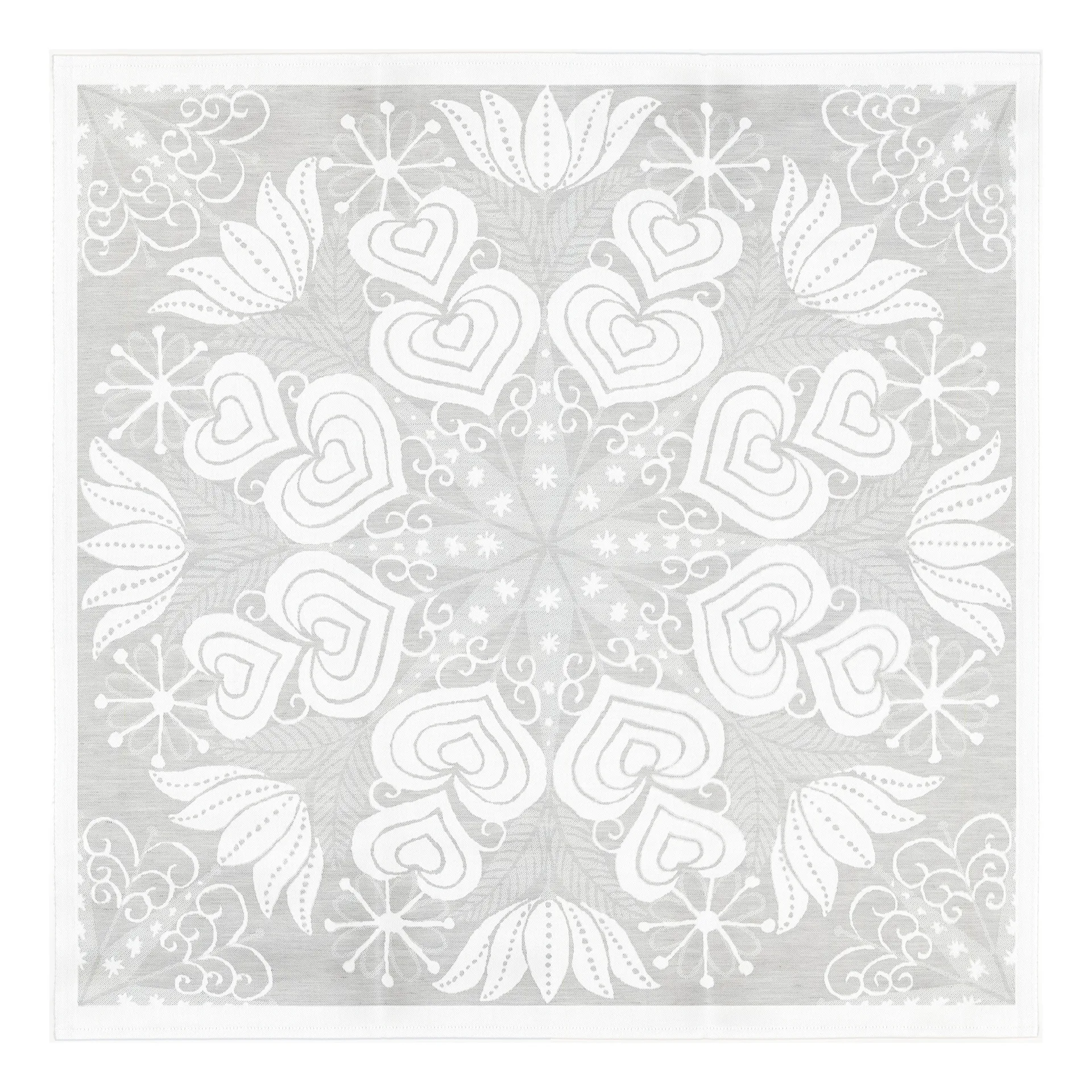Hjärtbo tablecloth 80x80 cm, grey Ekelund Linneväveri