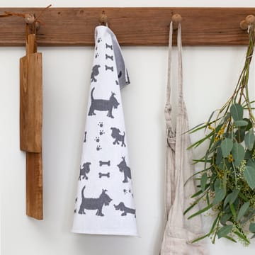 Hundliv kitchen towel 48x70 cm - Grey - Ekelund Linneväveri