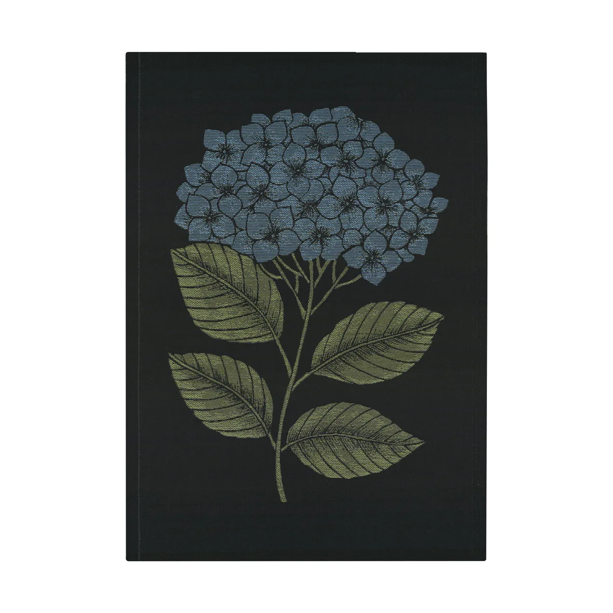 Ekelund Linneväveri Hydrangea kitchen towel 48x70 cm Black-blue