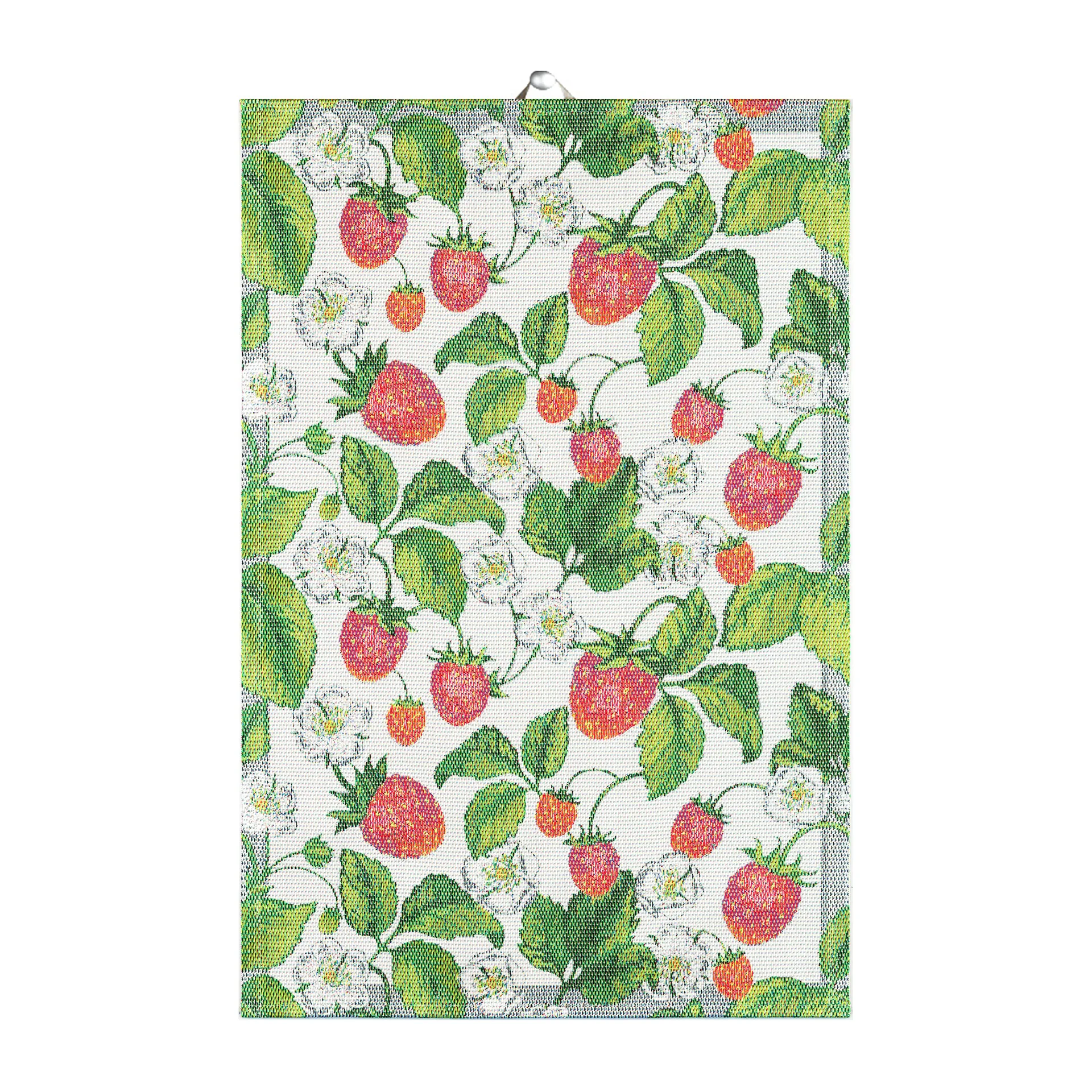 Jordgubbar kitchen towel 40x60 cm, Multi Ekelund Linneväveri