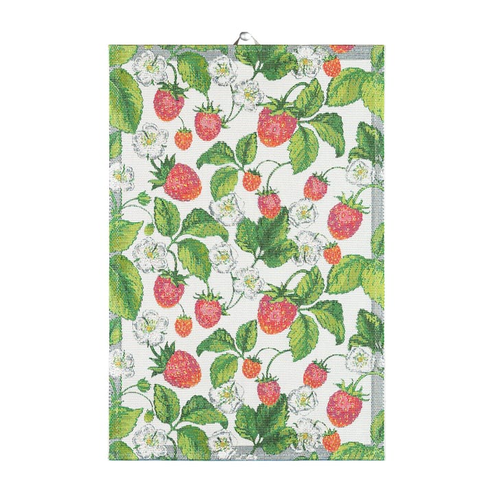 Jordgubbar kitchen towel 40x60 cm - Multi - Ekelund Linneväveri