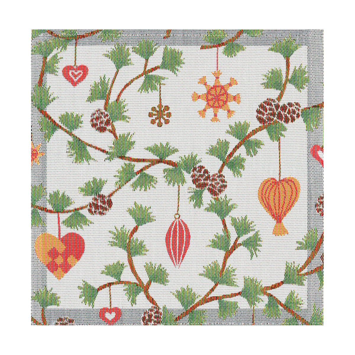 Ekelund Linneväveri Julefröjd fabric napkin 35x35 cm Multi