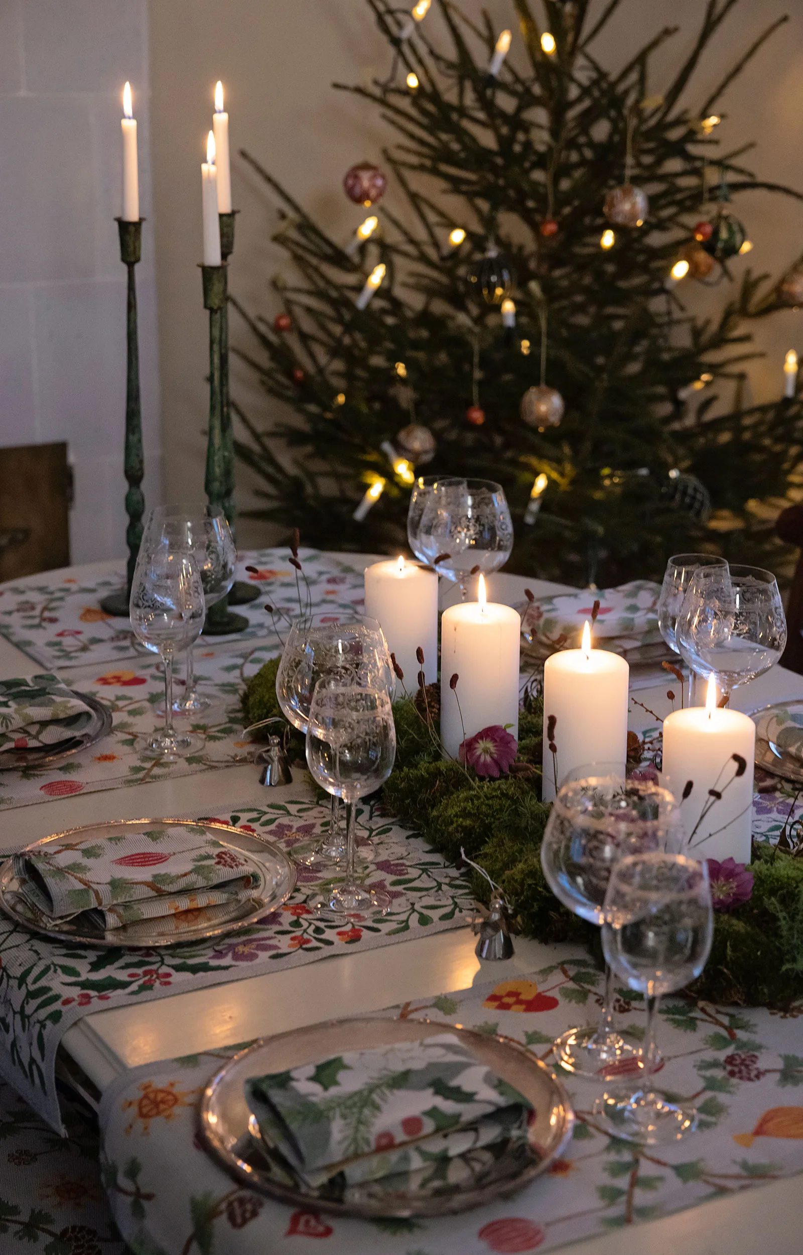 Julefröjd fabric napkin 35x35 cm, Multi Ekelund Linneväveri