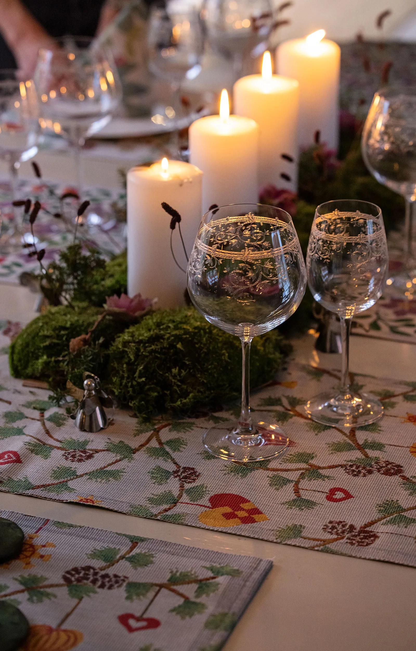 Julefröjd fabric napkin 35x35 cm, Multi Ekelund Linneväveri