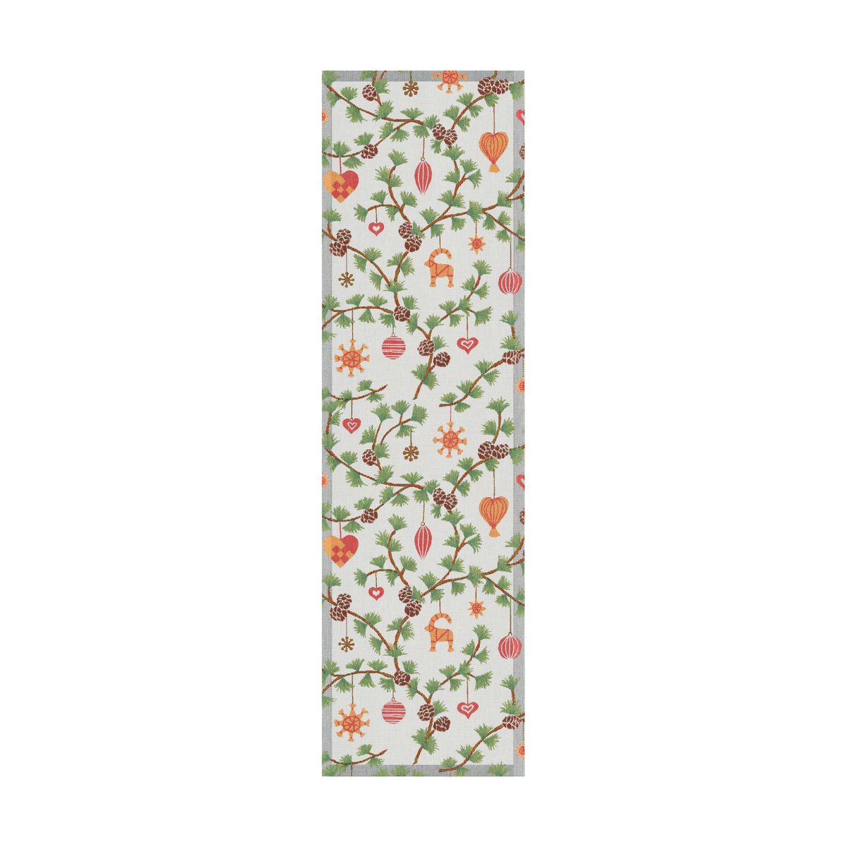 Ekelund Linneväveri Julefröjd table runner 35x120 cm Multi