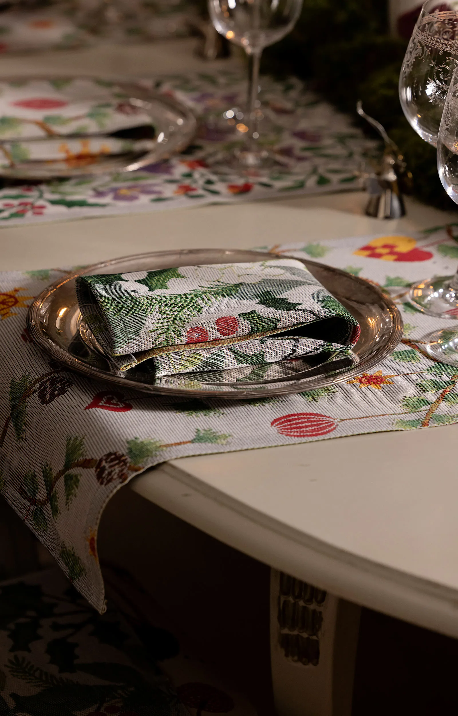 Julnatt kitchen towel 35x50 cm, Black Ekelund Linneväveri