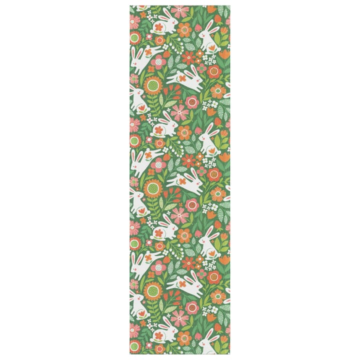Jumping hare table runner 35x120 cm - multi - Ekelund Linneväveri