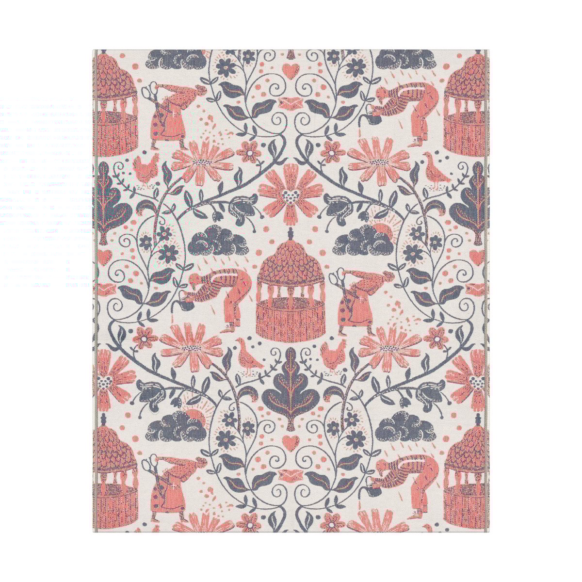 Ekelund Linneväveri Kärleken throw 140x170 cm Multi