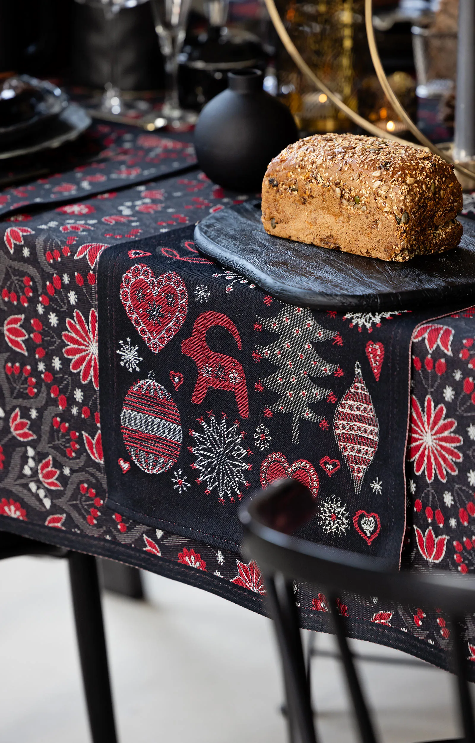 Koltrast fabric napkin 35x35 cm, Multi Ekelund Linneväveri