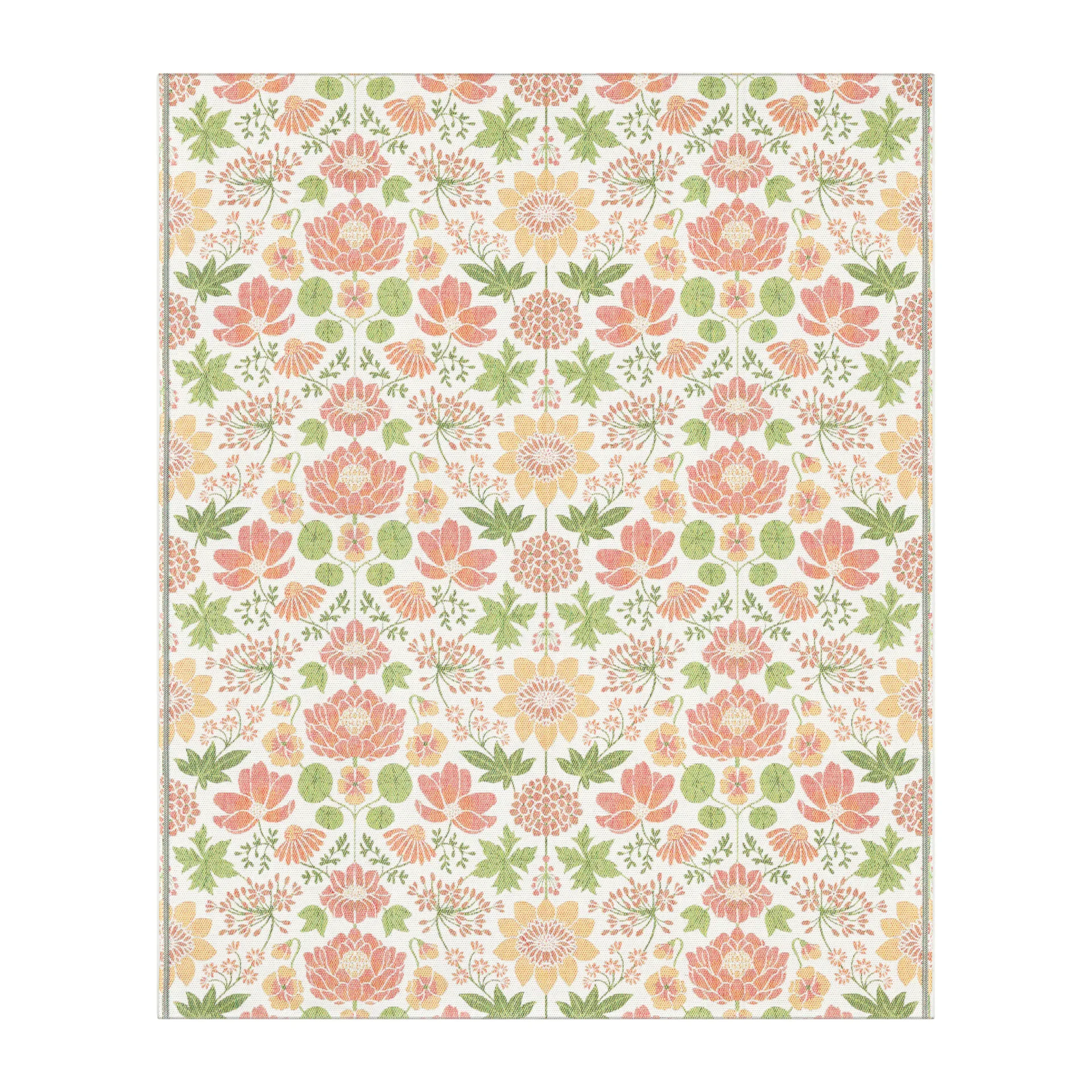 Krasse cotton throwt 140x170 cm, Orange Ekelund Linneväveri