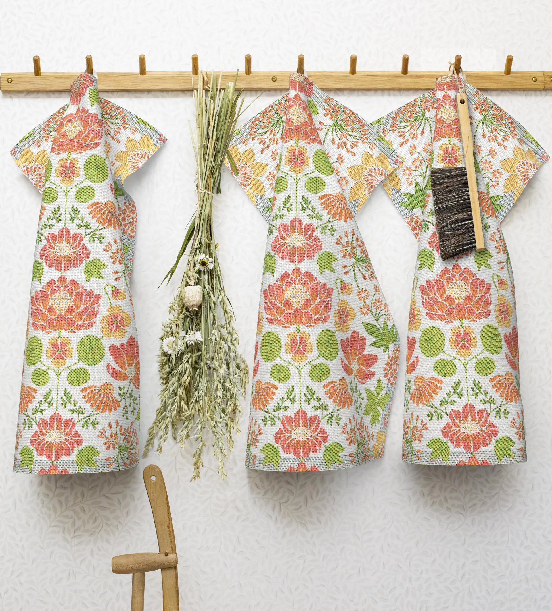 Krasse kitchen towel 35x50 cm, Orange Ekelund Linneväveri