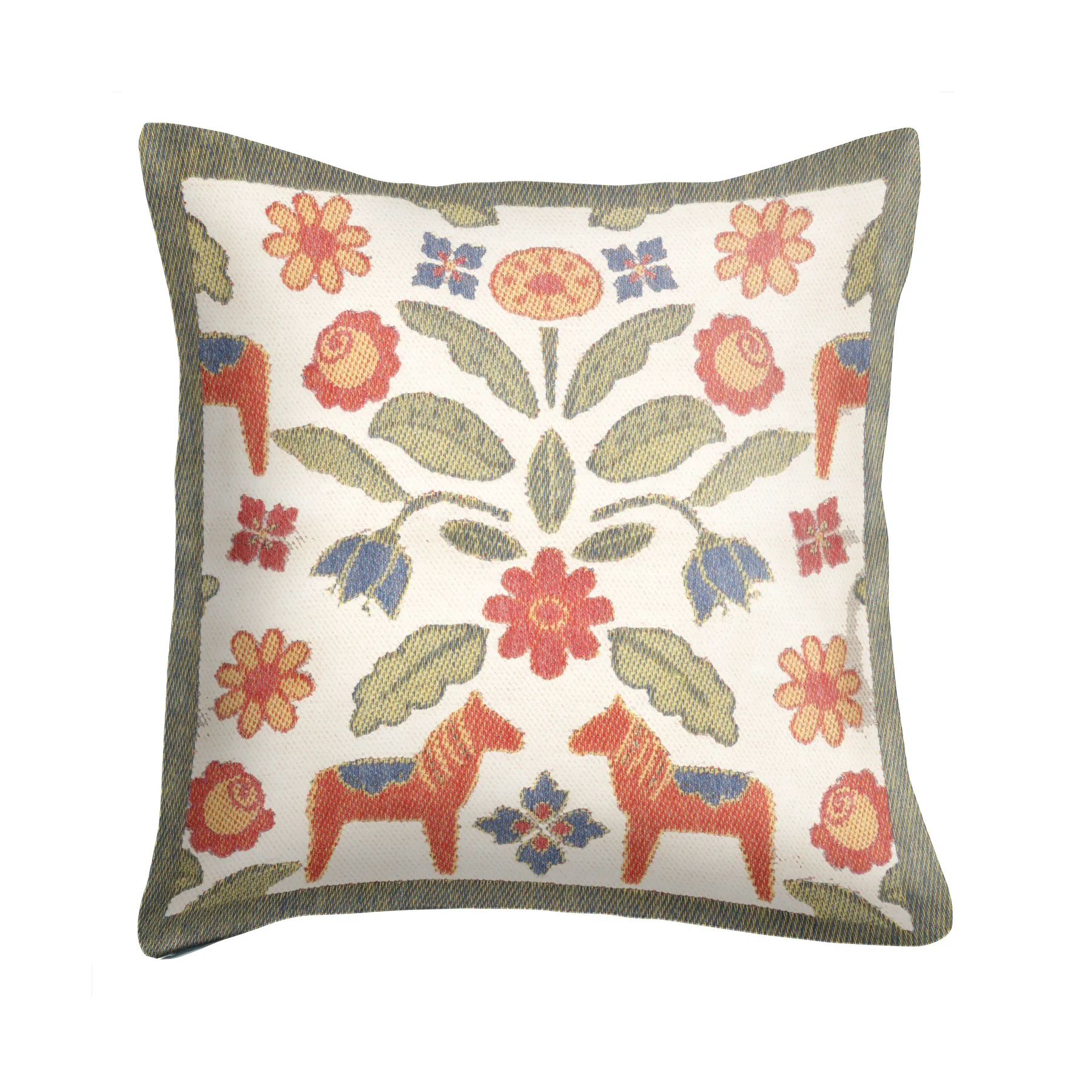 Kurbitsblom cushion cover 40x40 cm, Multi Ekelund Linneväveri