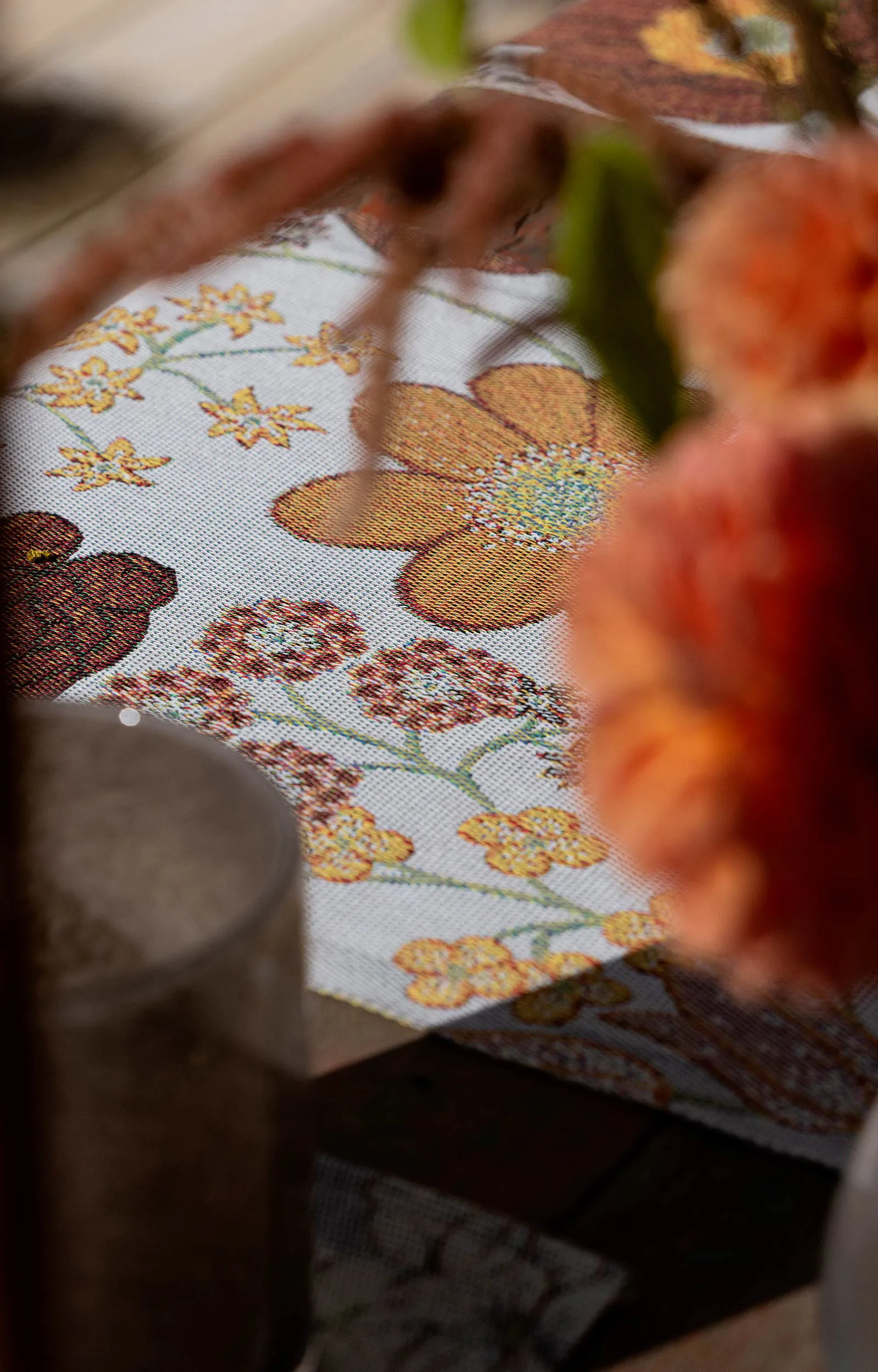 Kvällsblom cushion cover 40x40 cm, Multi Ekelund Linneväveri