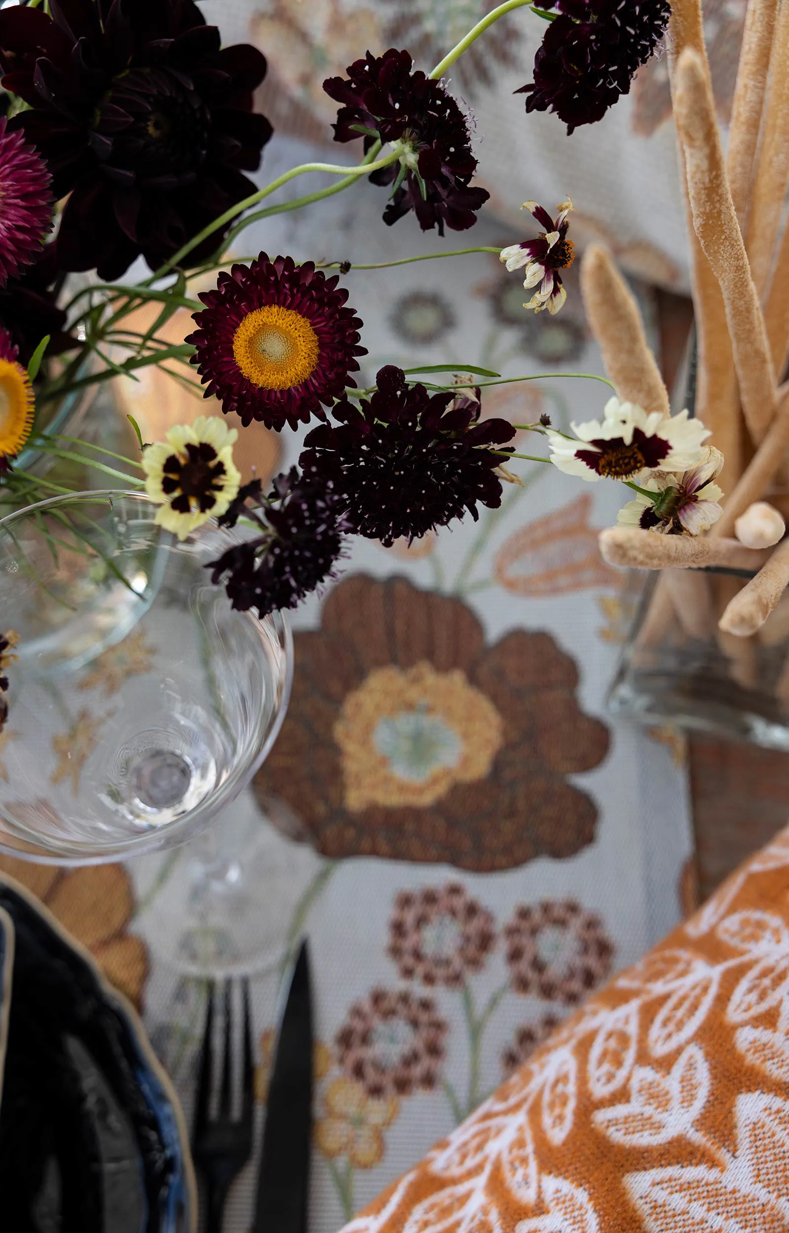 Kvällsblom cushion cover 40x40 cm, Multi Ekelund Linneväveri