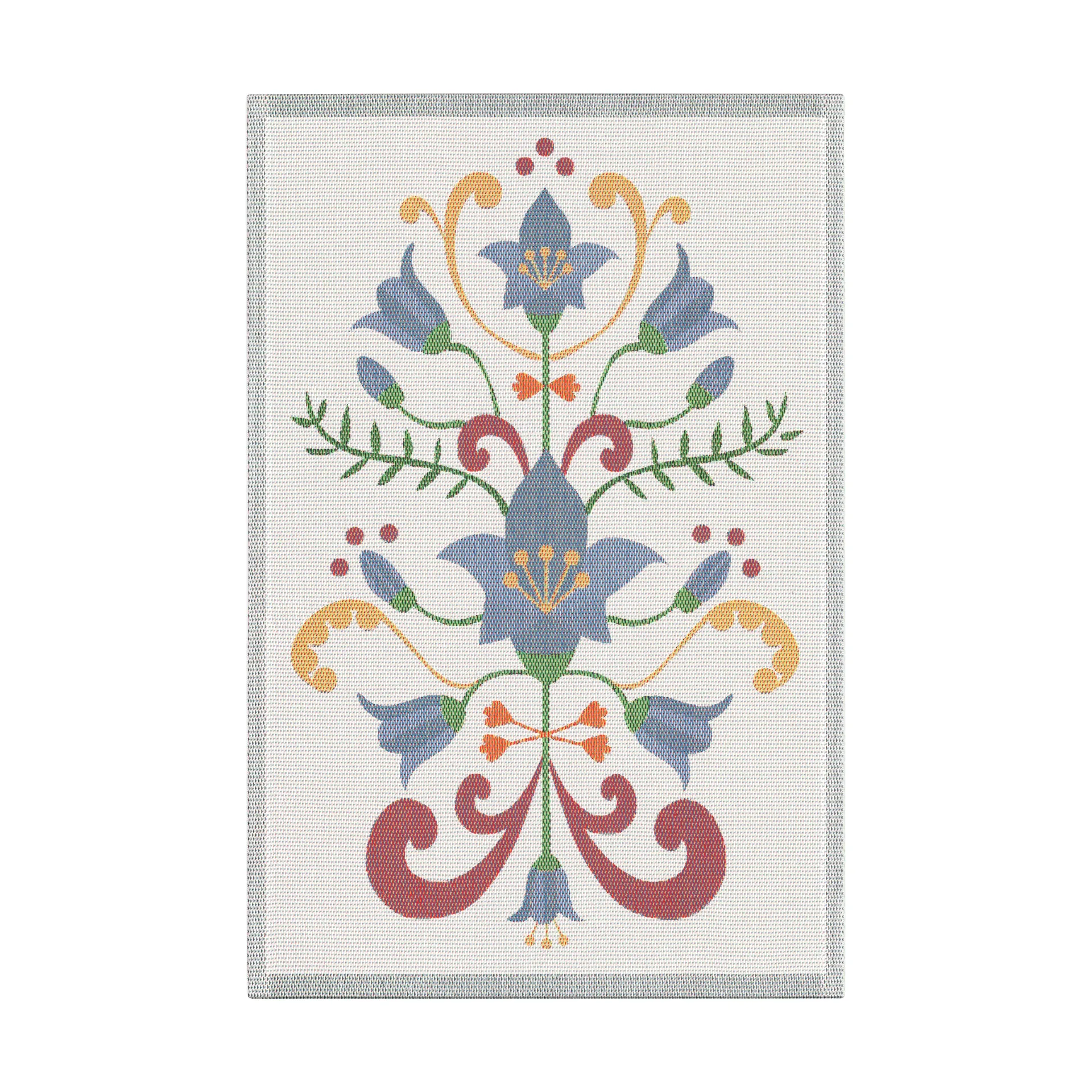 Lindas blåklocka kitchen towel 40x60 cm, Blue-grey Ekelund Linneväveri