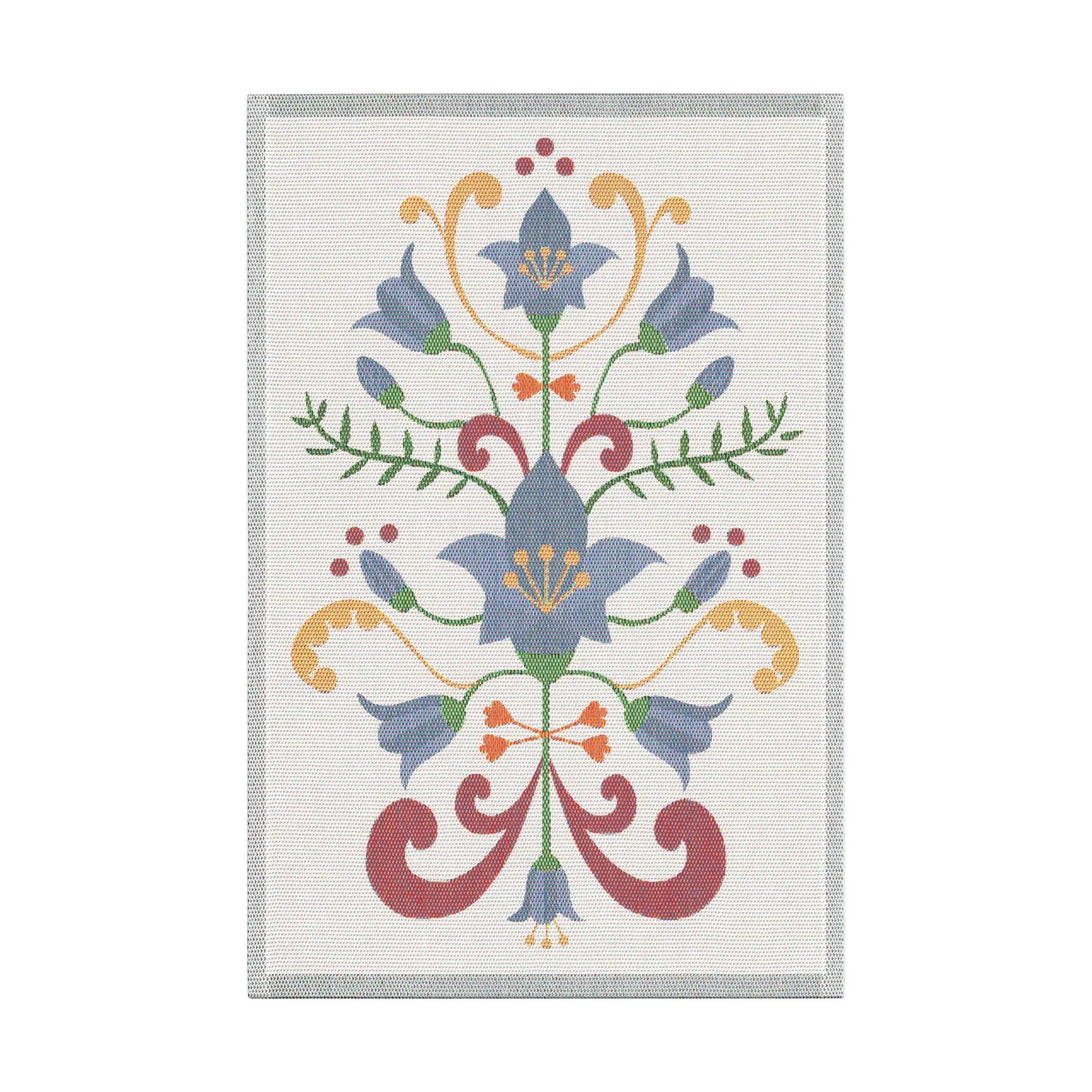 Ekelund Linneväveri Lindas blåklocka kitchen towel 40x60 cm Blue-grey