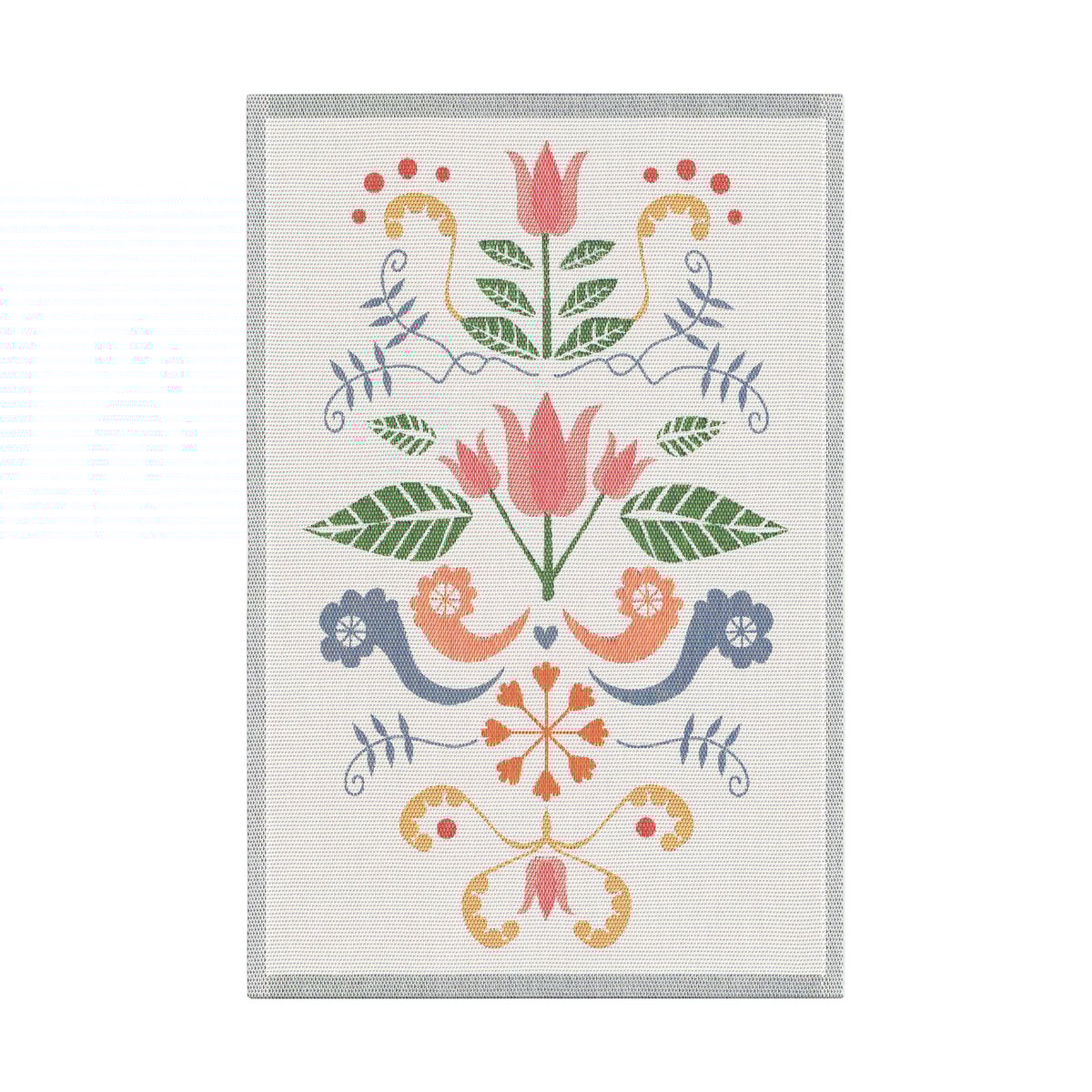 Ekelund Linneväveri Lindas tulpan kitchen towel 40x60 cm Pink-grey