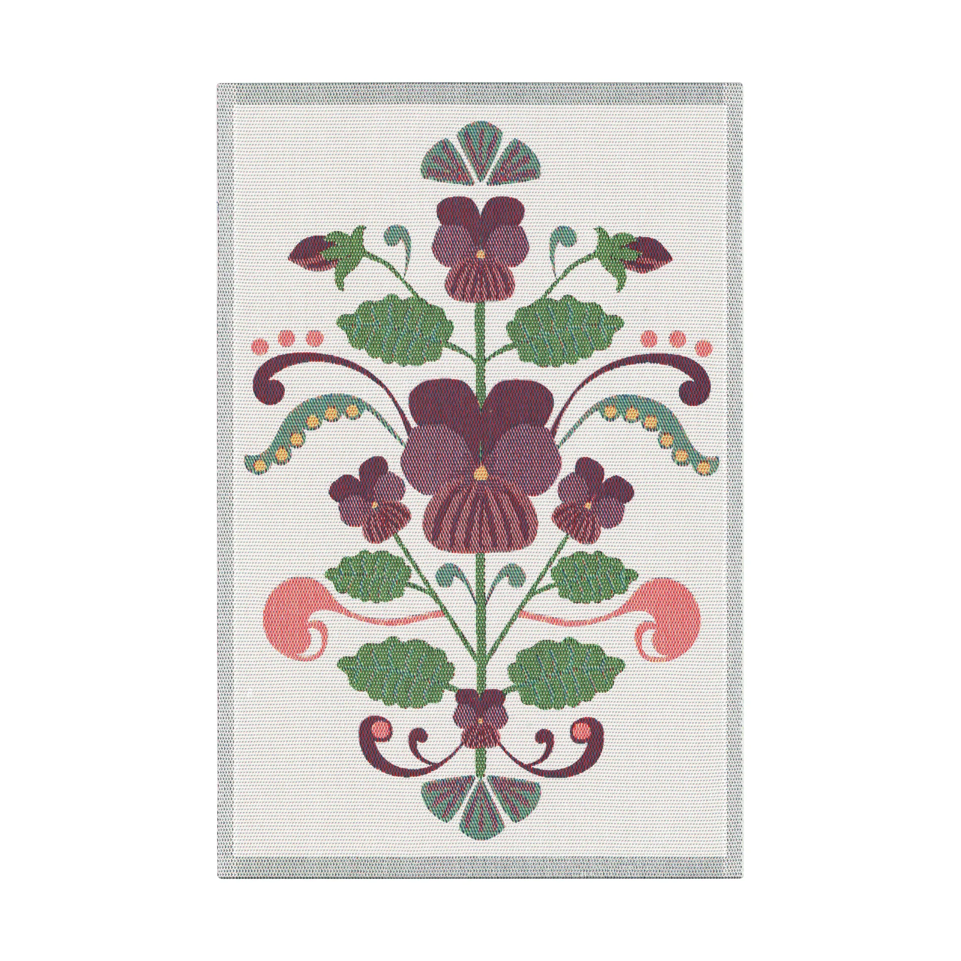 Lindas viol kitchen towel 40x60 cm, Purple-grey Ekelund Linneväveri