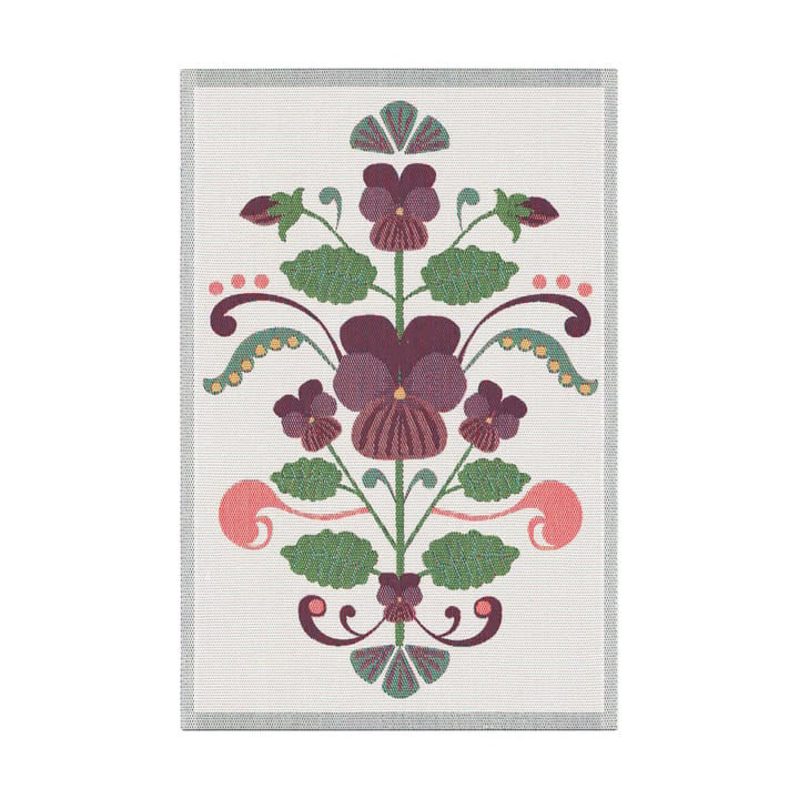 Lindas viol kitchen towel 40x60 cm - Purple-grey - Ekelund Linneväveri