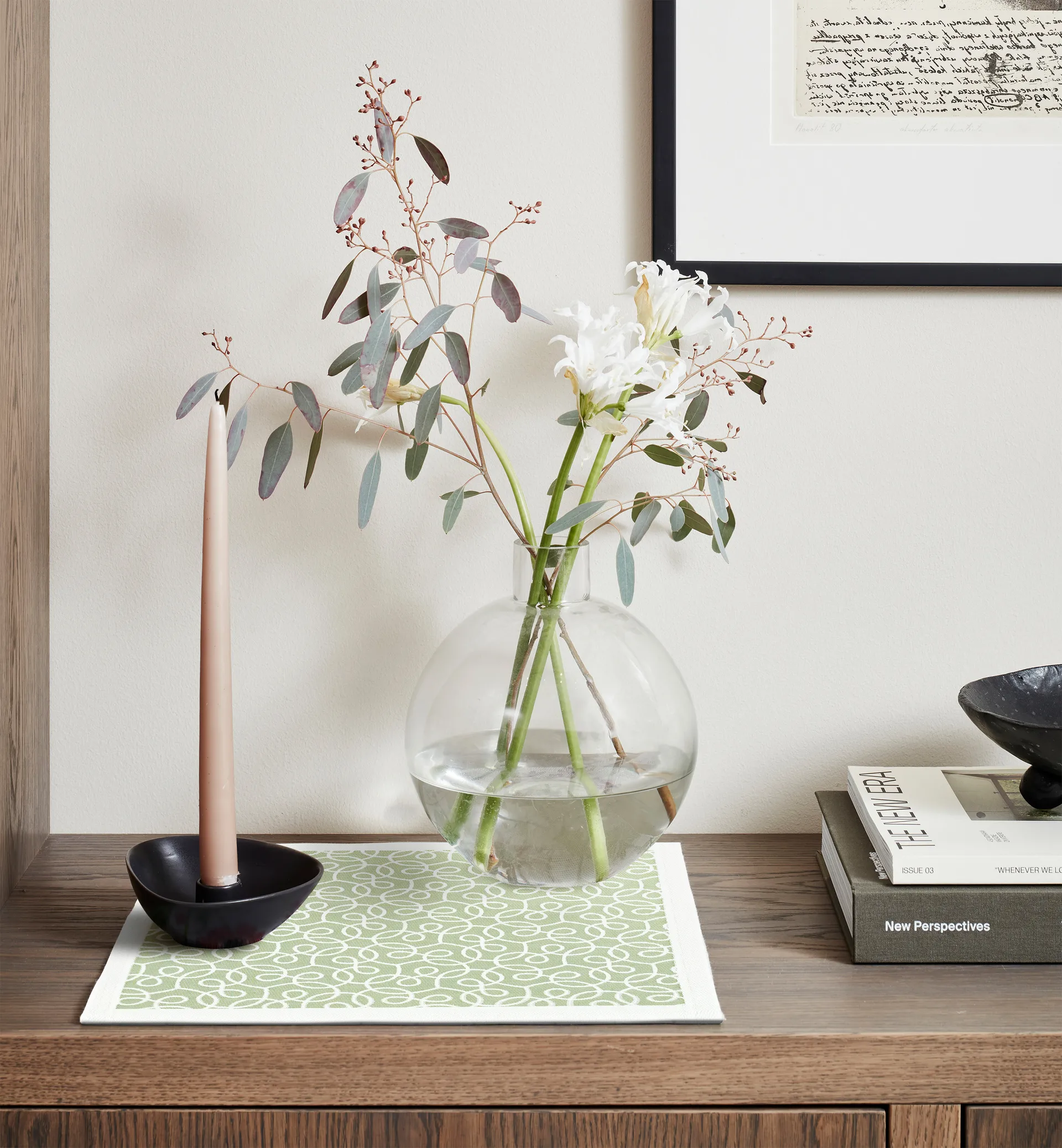 Lindblom napkin 35x35 cm, lightgreen Ekelund Linneväveri