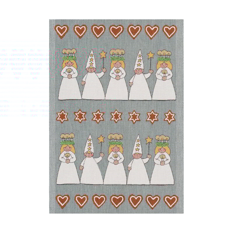 Ekelund Linneväveri Luciamorgon kitchen towel 35x50 cm Multi