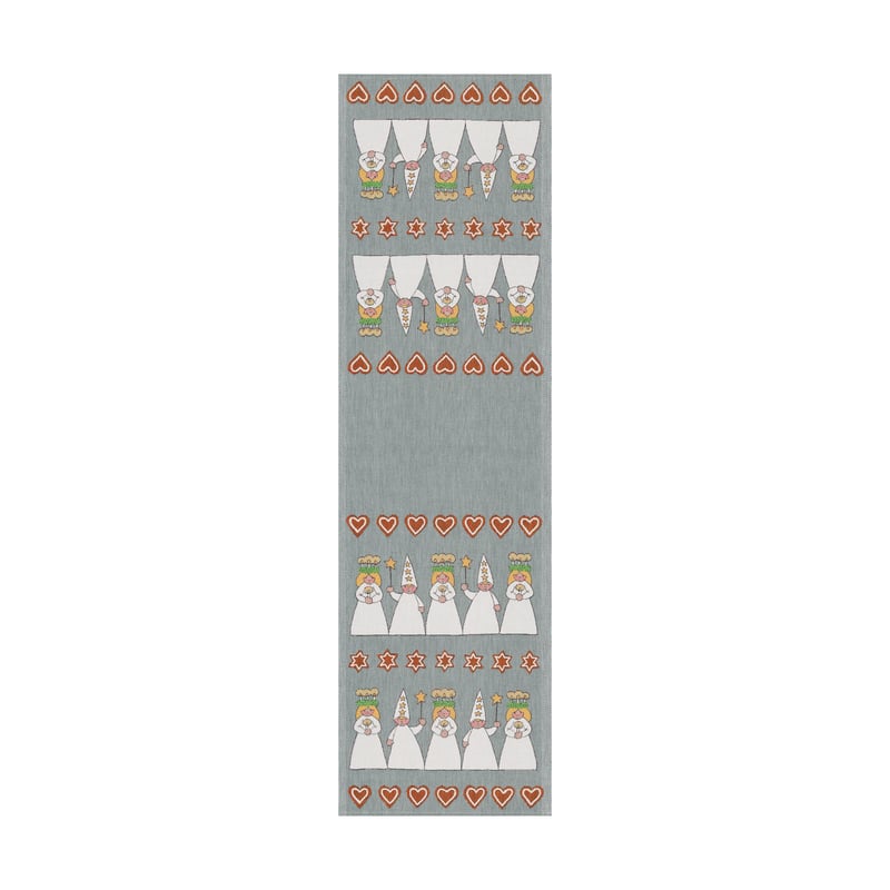Ekelund Linneväveri Luciamorgon table runner 35x120 cm Multi