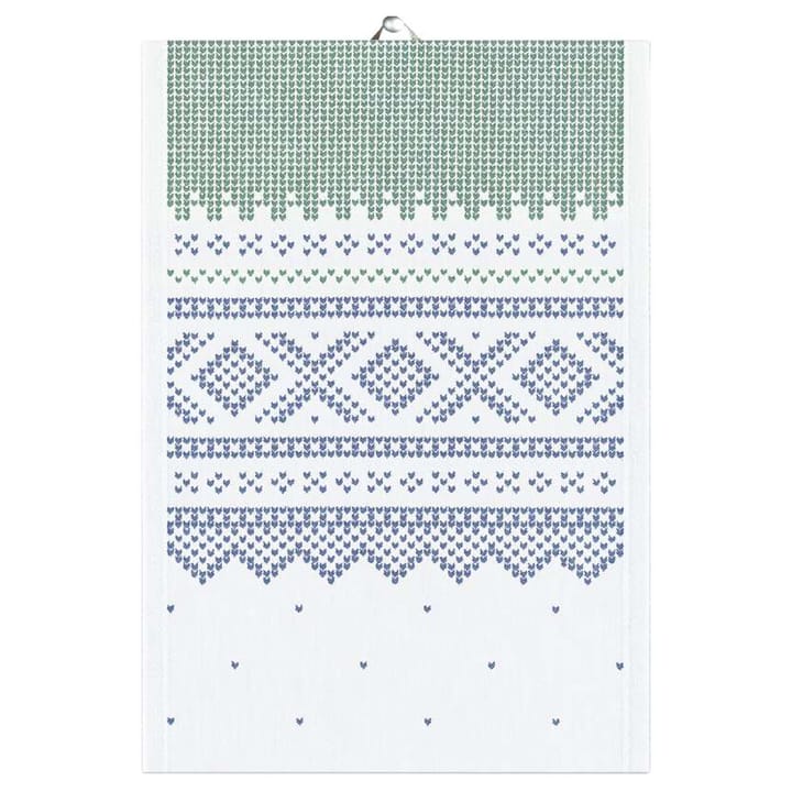 Marius kitchen towel 35x50 cm - Green-blue - Ekelund Linneväveri
