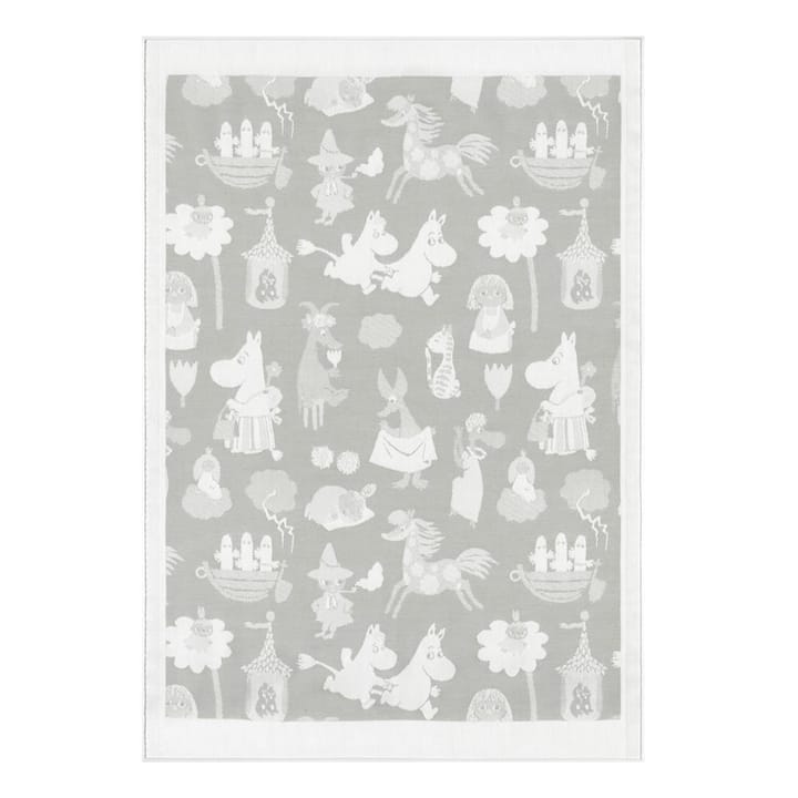 Moomin Valley kids blanket, grey Ekelund Linneväveri
