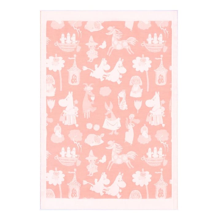 Moomin Valley kids blanket, pink Ekelund Linneväveri