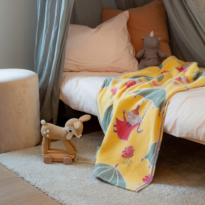 Mumin childrens blanket 72x105 cm - umbrella - Ekelund Linneväveri