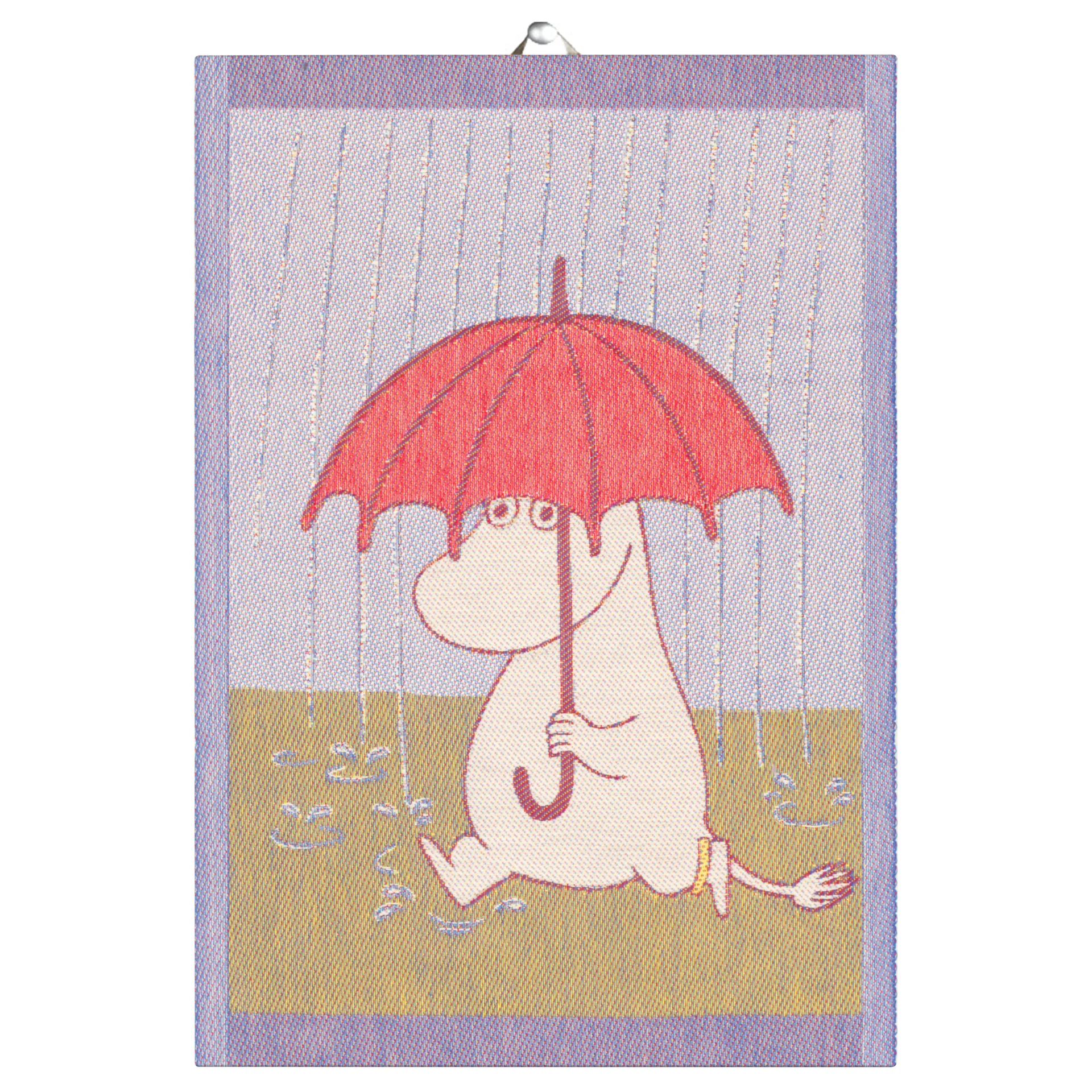 Mumin kitchen towel 35x50 cm, rain Ekelund Linneväveri