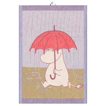Mumin kitchen towel 35x50 cm - rain - Ekelund Linneväveri