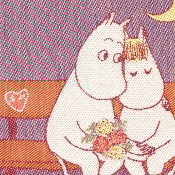 Mumin kitchen towel 35x50 cm - Sweethearts - Ekelund Linneväveri