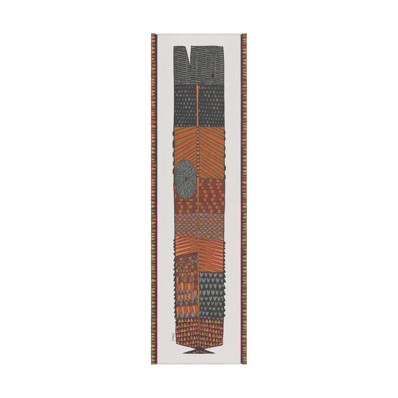 Ekelund Linneväveri Net pattern runner 35x120 cm Brown