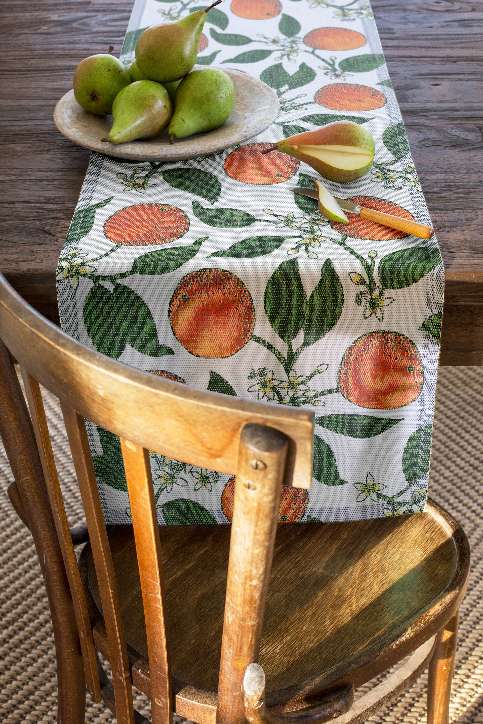 Oranges runner, 35x120 cm Ekelund Linneväveri