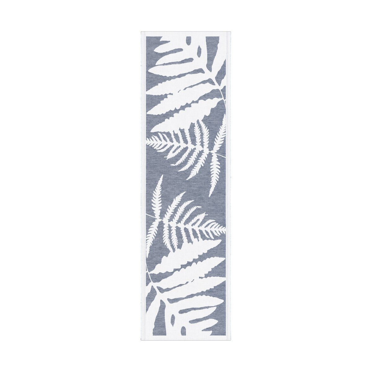 Ekelund Linneväveri Ormbunkar runner 50x150 cm Blue-white